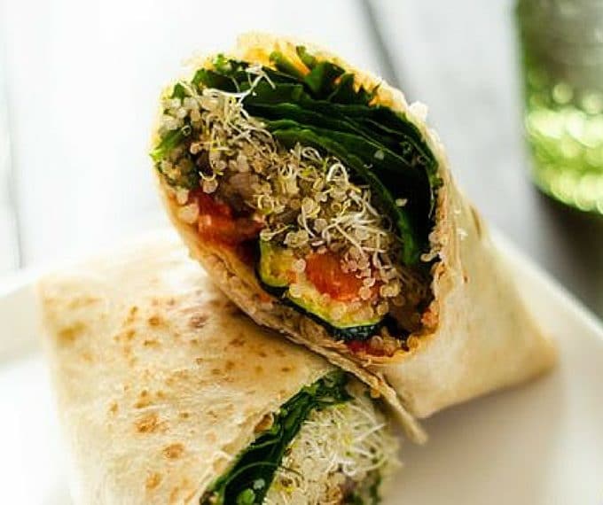 Quinoa and Roasted Vegetable Wrap
