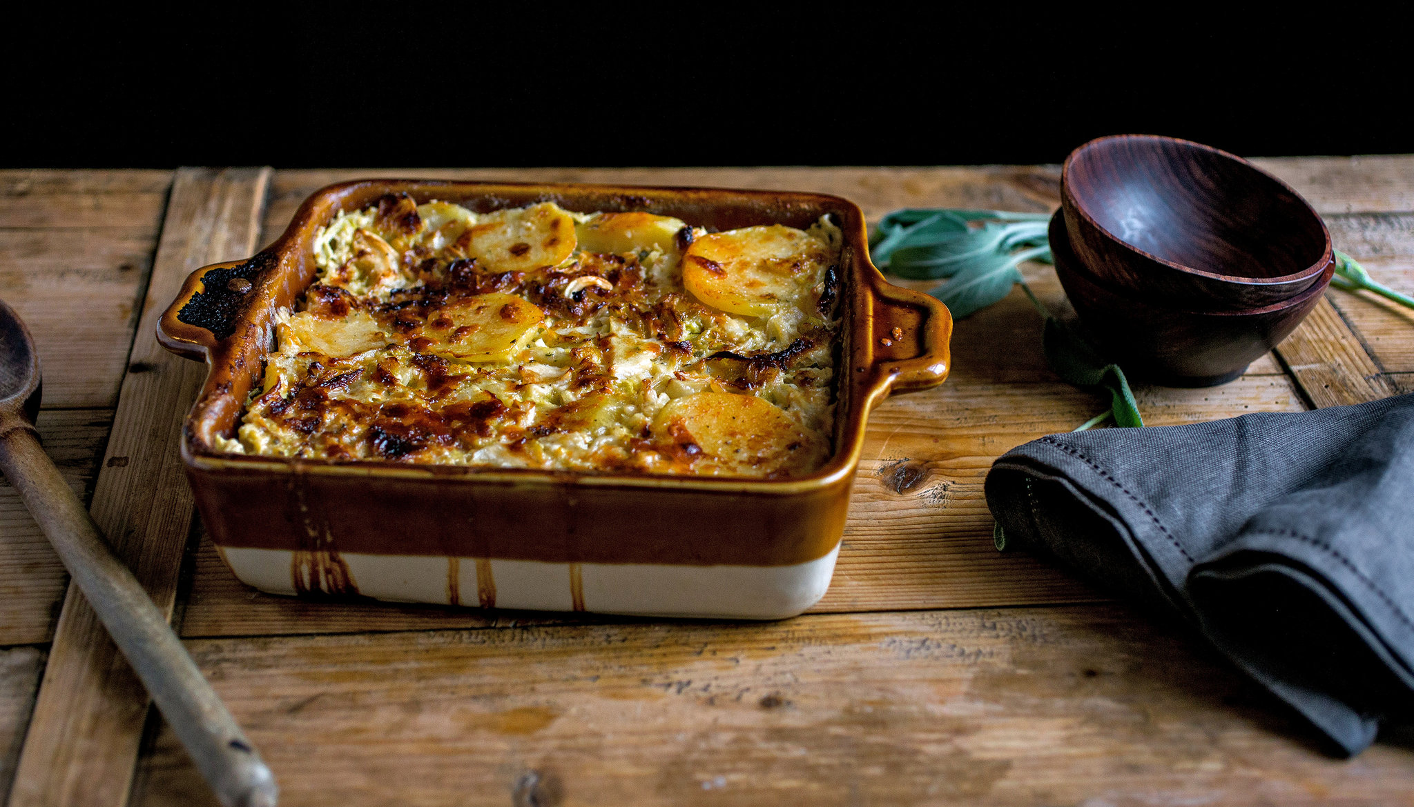 Cabbage and Potato Gratin