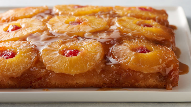Pineapple Upside-Down Cake with Brown Sugar Glaze