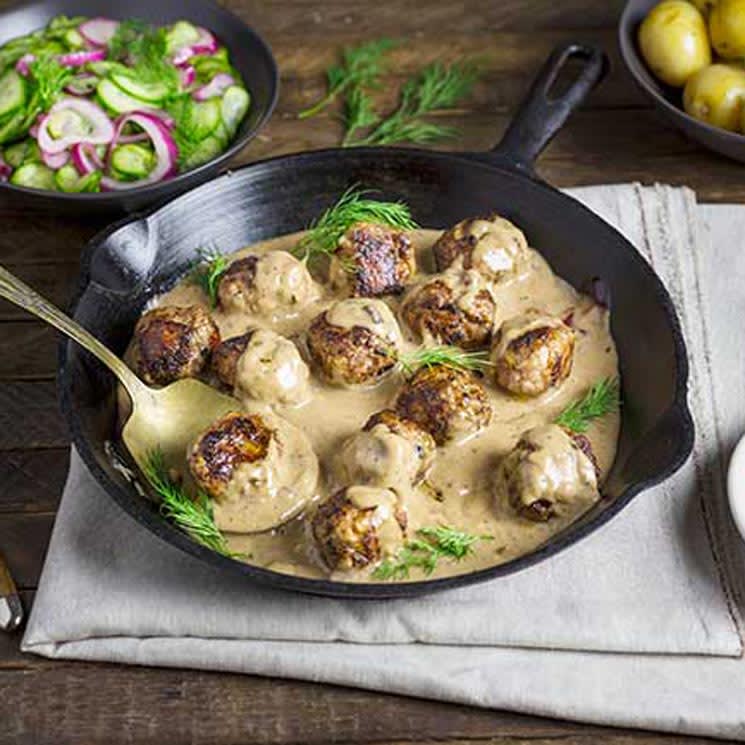 Albóndigas en salsa de champiñones