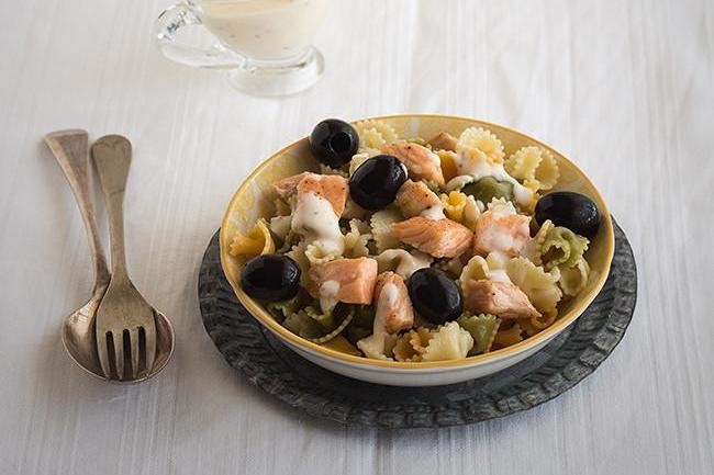 Receta de Ravioli de salmón con salsa de eneldo