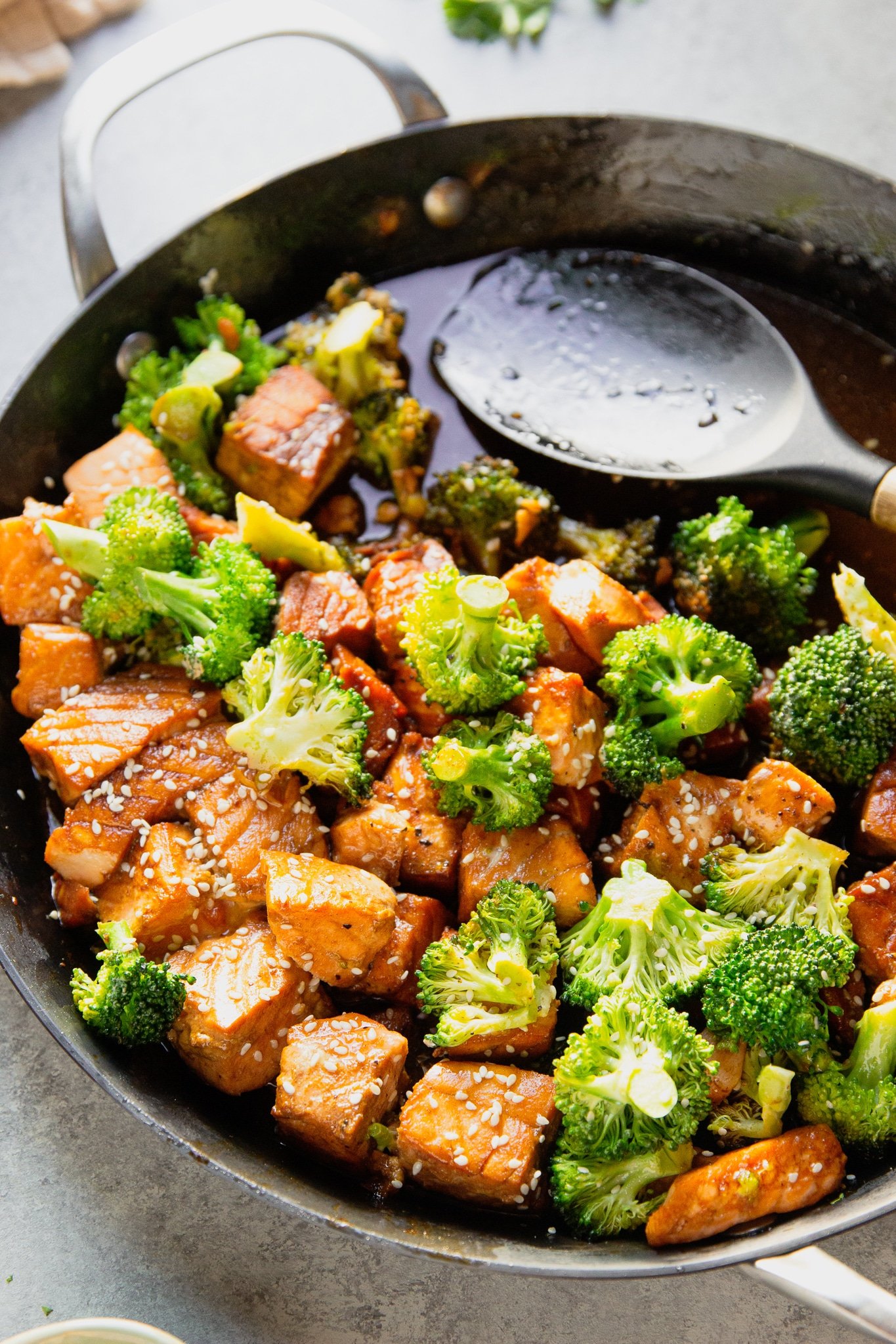 Salmon and Broccoli Stir-Fry