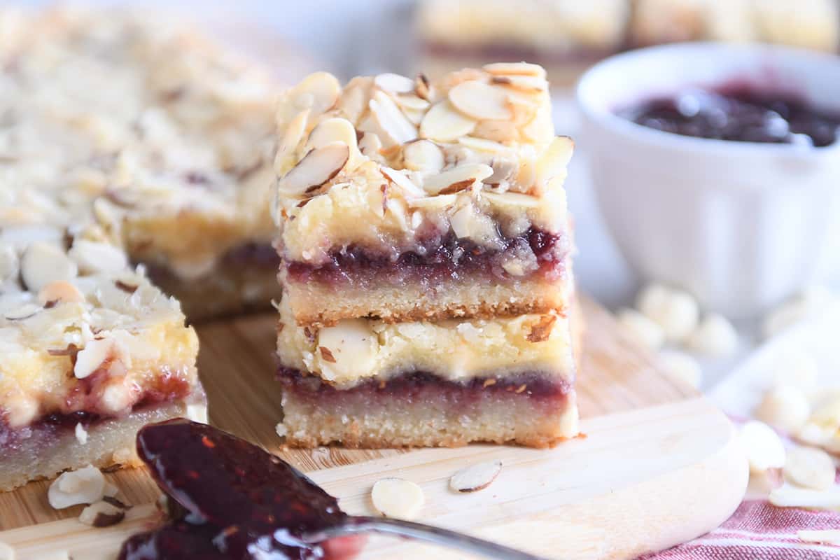 White Chocolate Raspberry Cake Bars
