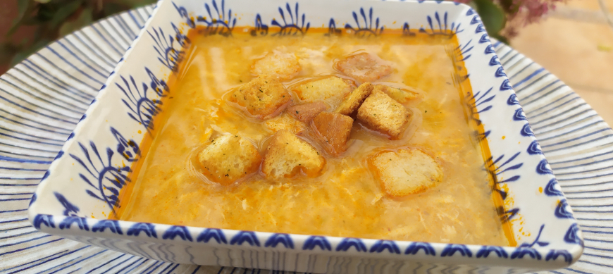 Pappa al Pomodoro con zanahoria y jengibre