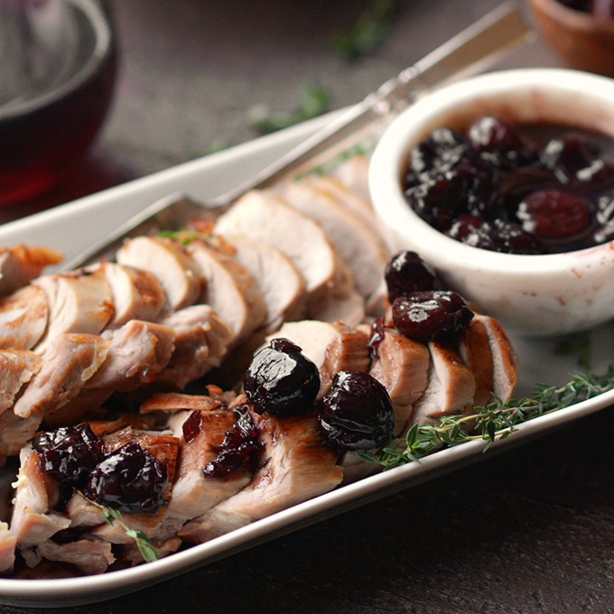 Pork Loin with Cherry Sauce