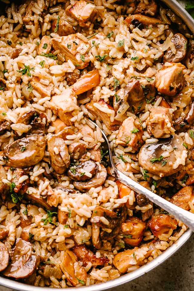 Mushroom Chicken and Rice