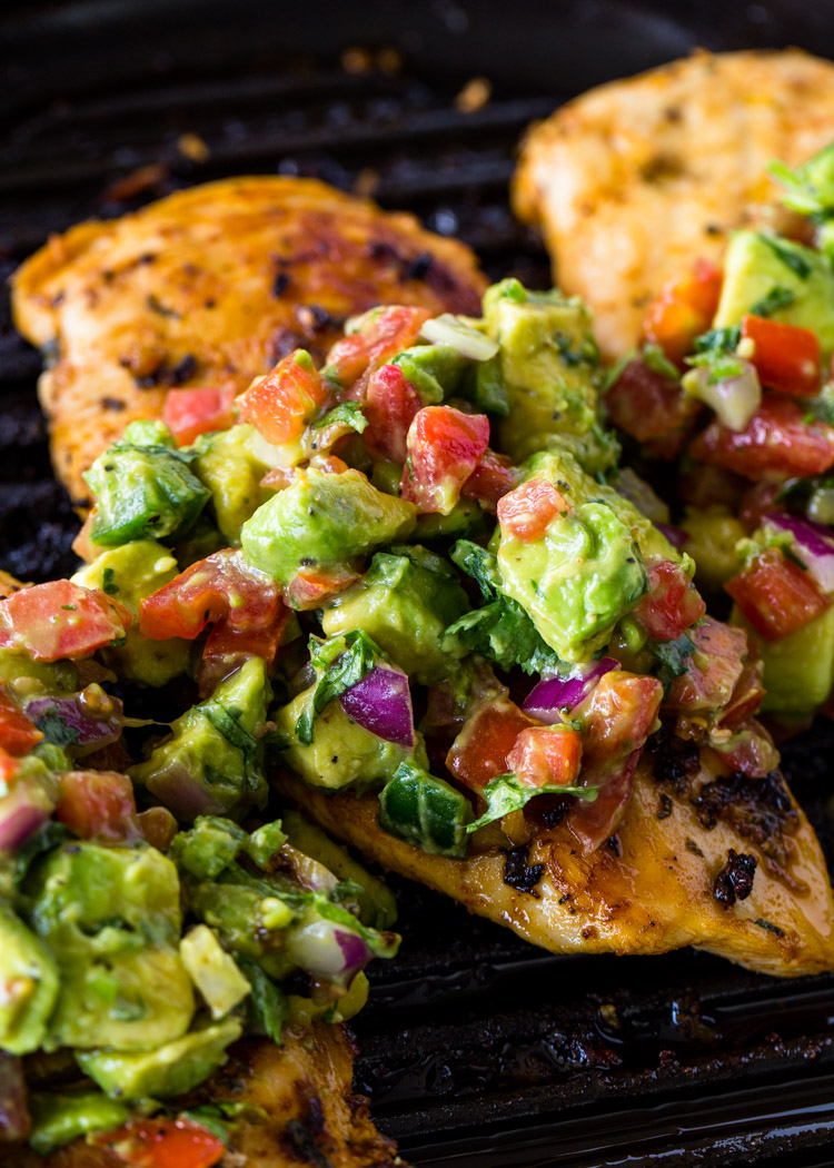 Keto Grilled Chicken with Avocado Salsa