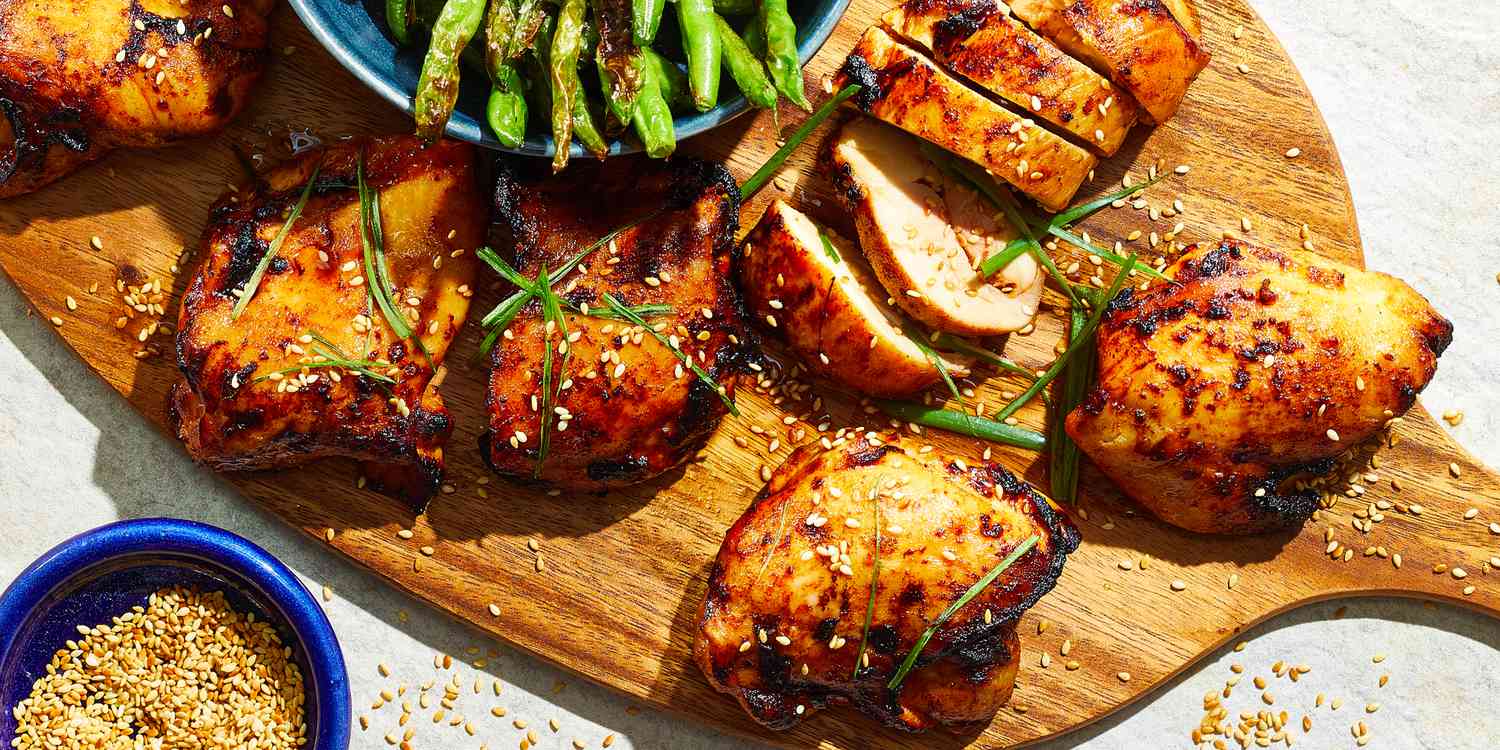 Sesame Ginger Air Fryer Chicken Thighs