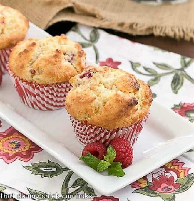 Raspberry and White Chocolate Muffins