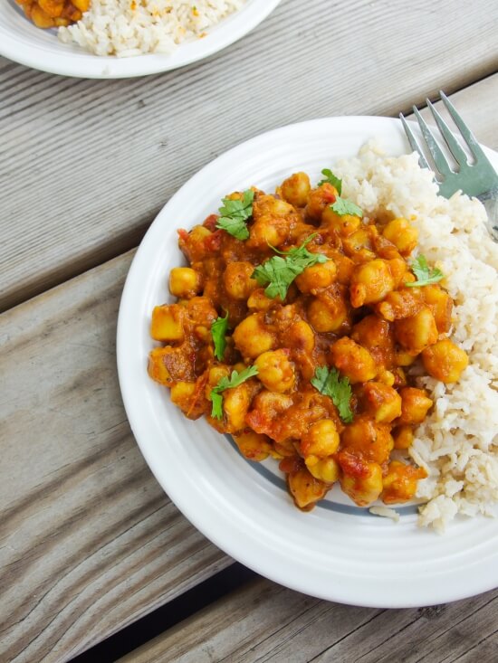 Vegetarian Vindaloo with Chickpeas