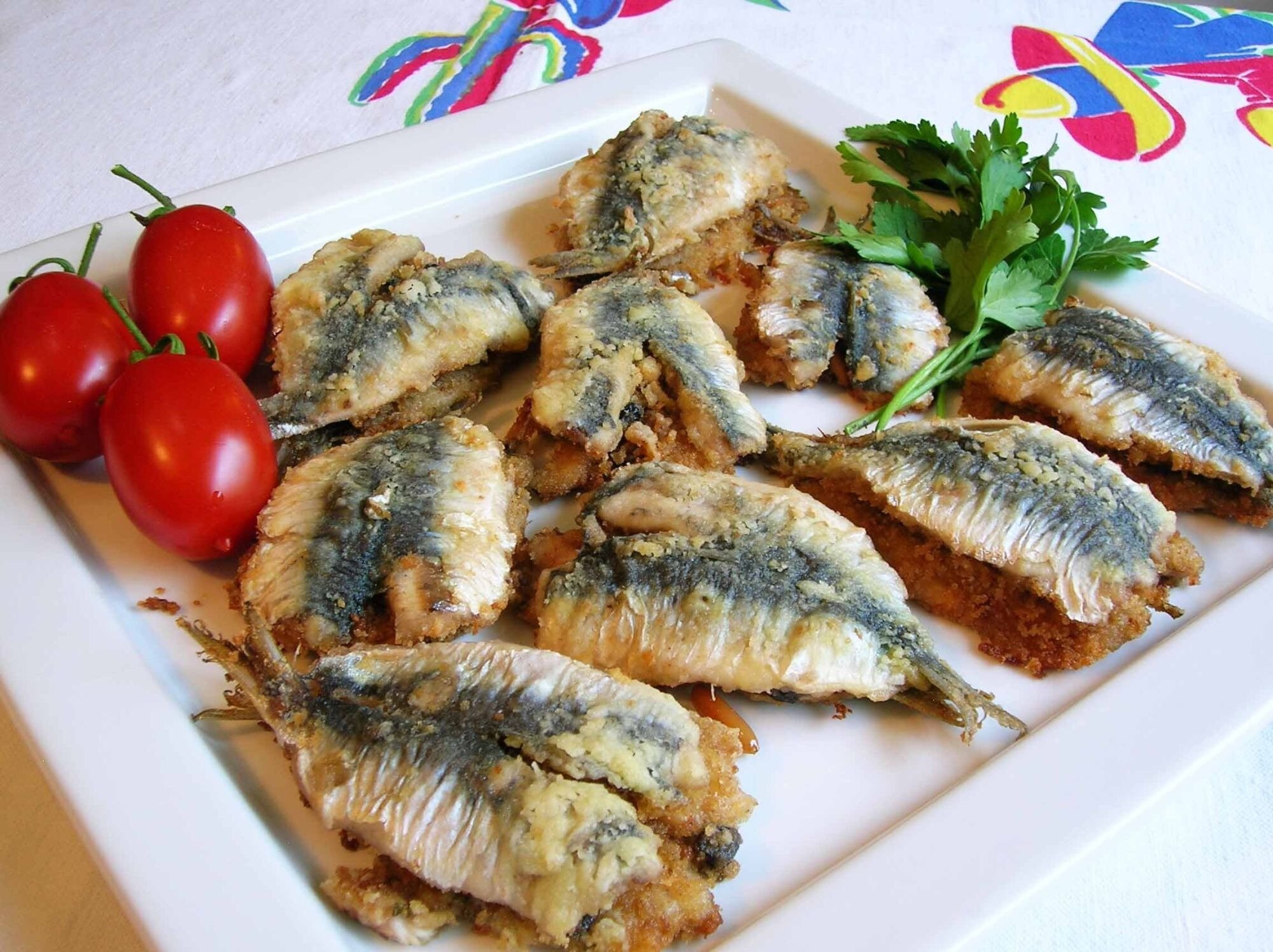 Sarde a Beccafico con berenjenas
