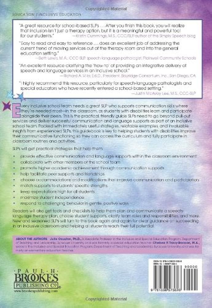 Inclusive Classroom Strategies for Students with Speech and Language Disorders