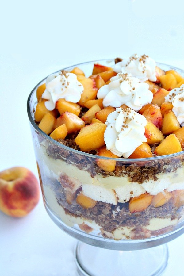 Peach Cobbler Cake Trifle