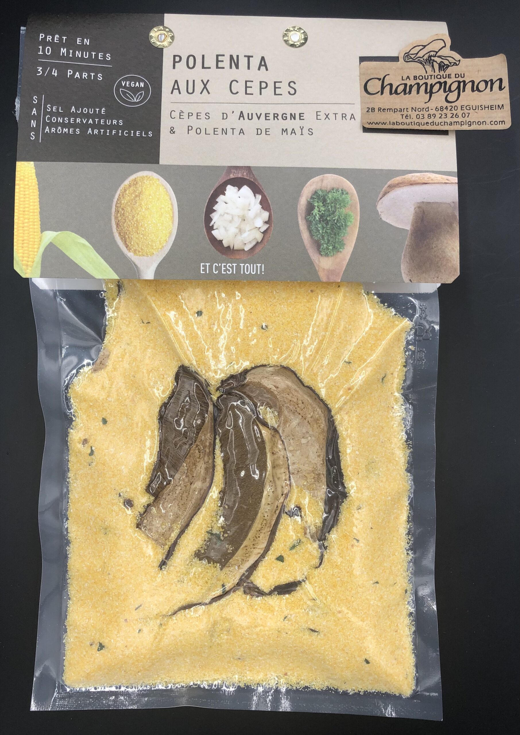 Polenta con setas y trufa