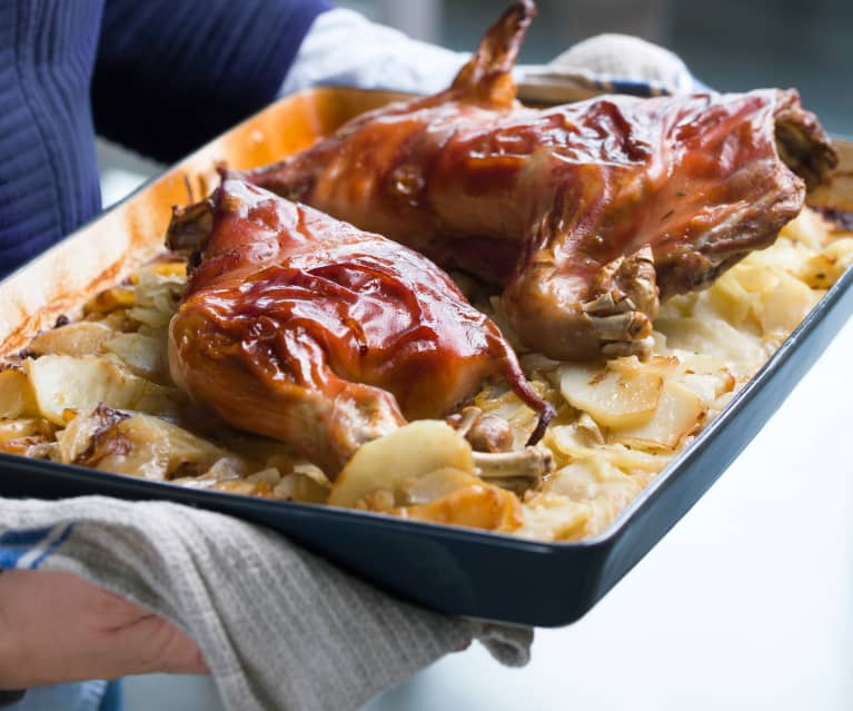 Receta de cochinillo asado con patatas en Thermomix