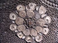 Seashell Mosaic Pond Fountain