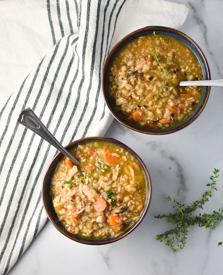 Chicken and Brown Rice Soup