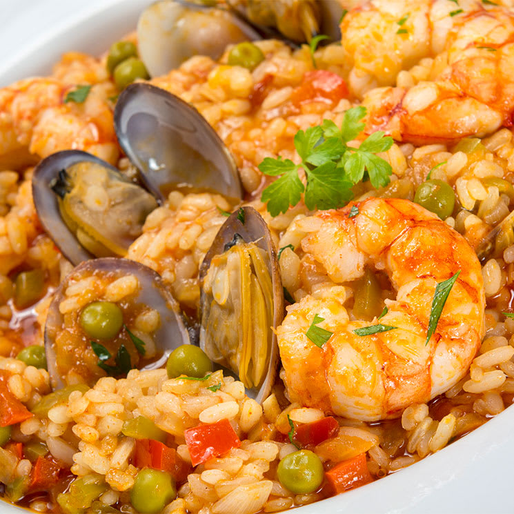 Arroz con almejas y gambas