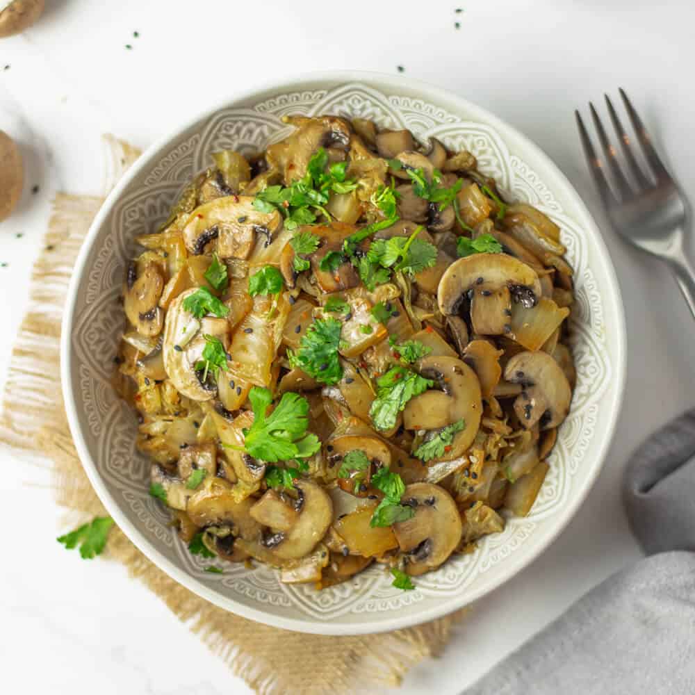 Cabbage and Mushroom Stir-Fry