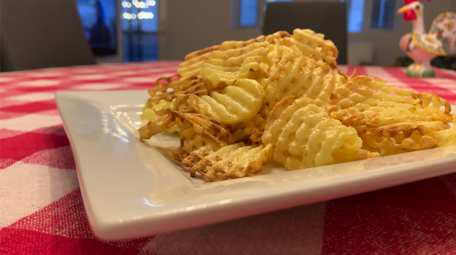 Seasoned Waffle Air Fryer French Fries