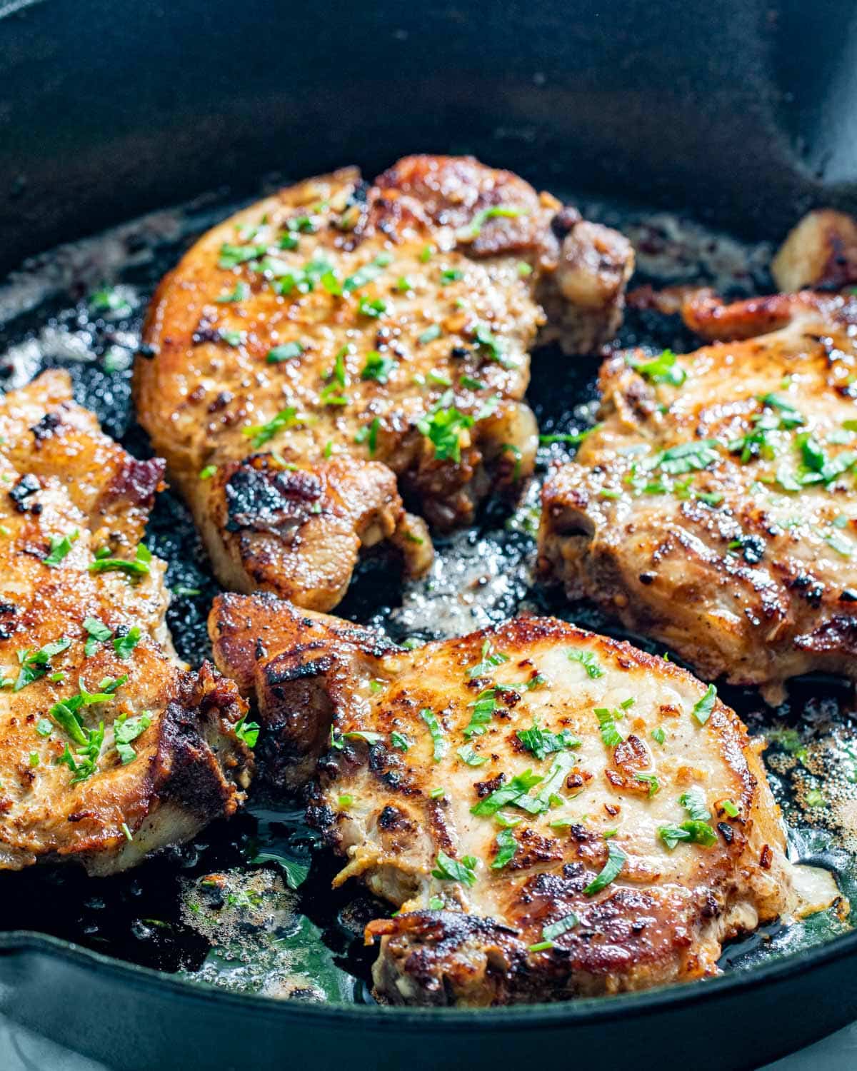 Lemon Garlic Boneless Pork Chops