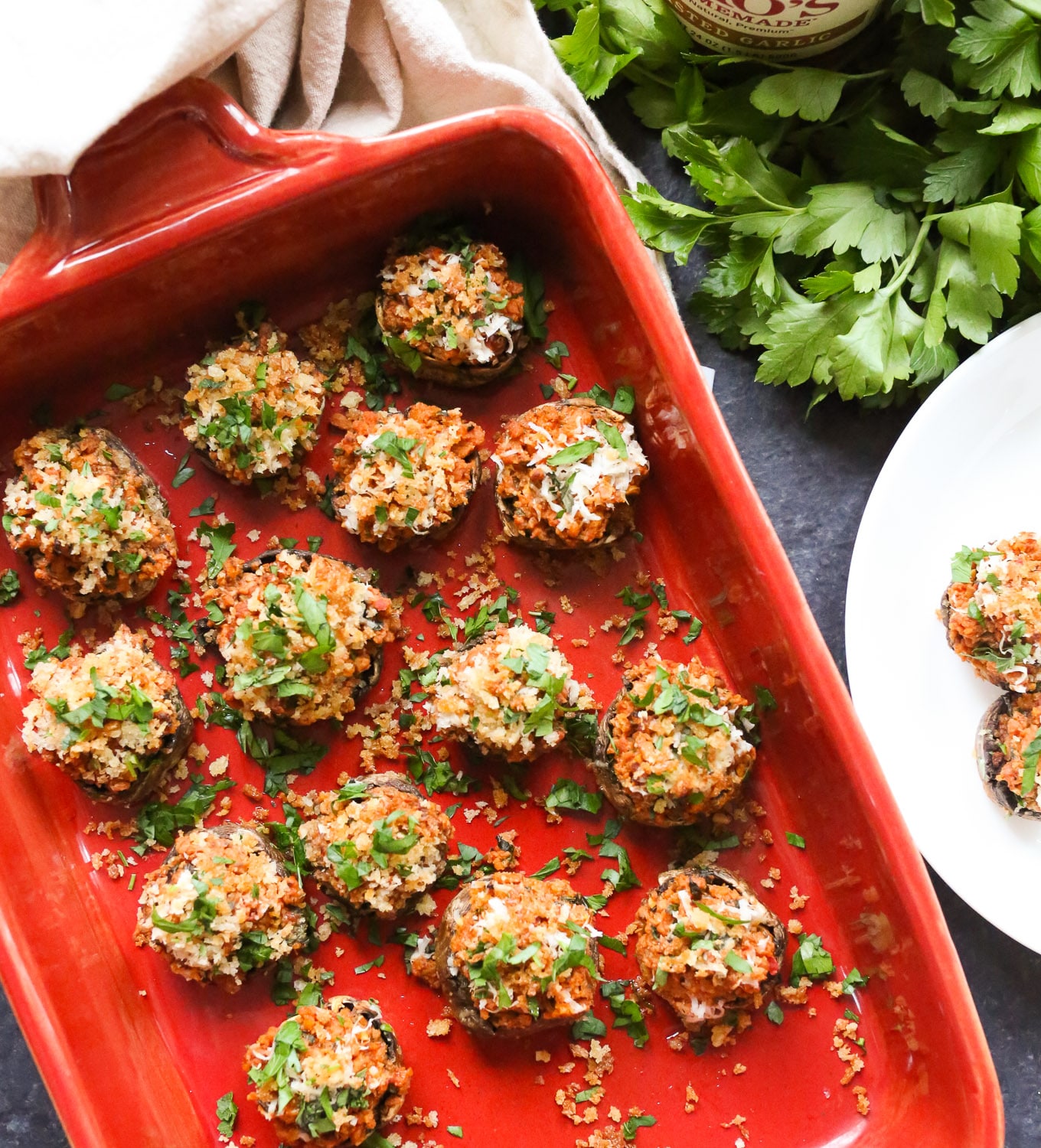 Sausage and Herb Stuffed Mushrooms