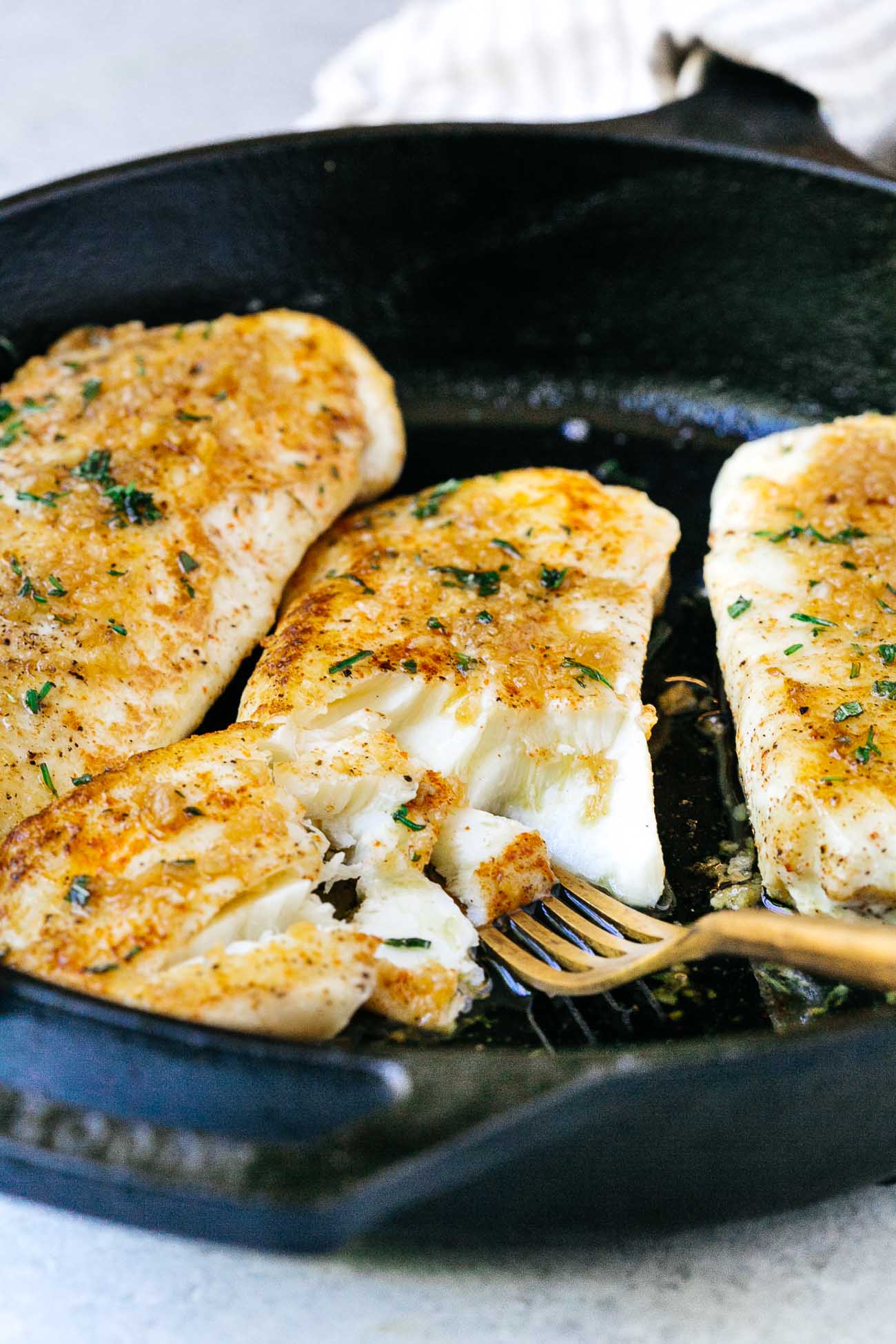 Halibut with Garlic Butter