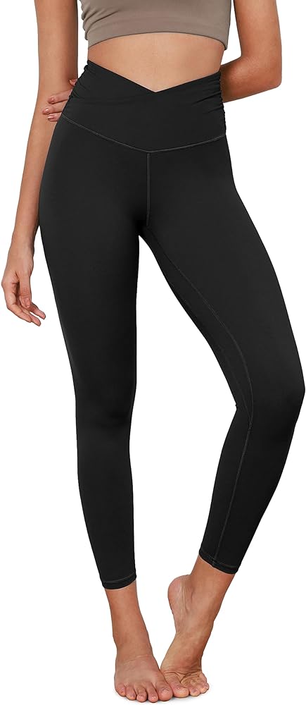 ODODOS Women's Cross Waist Yoga Leggings