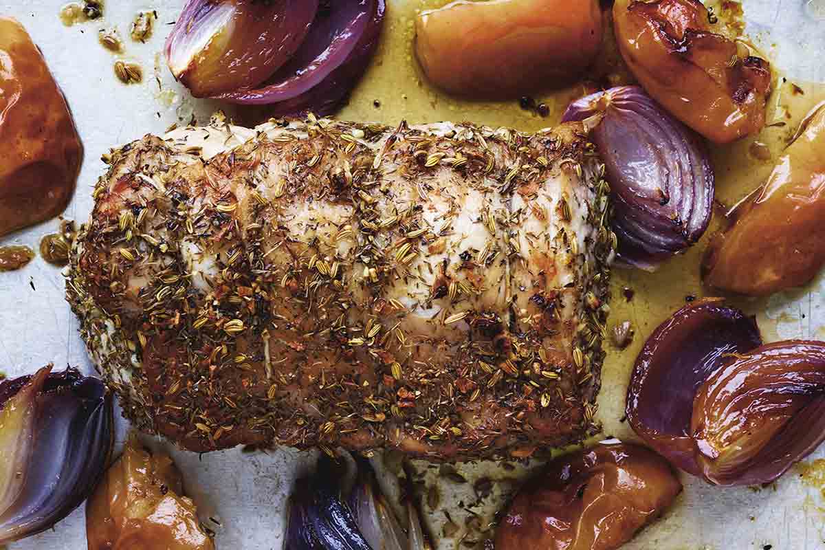 Pork Loin with Apples and Onions
