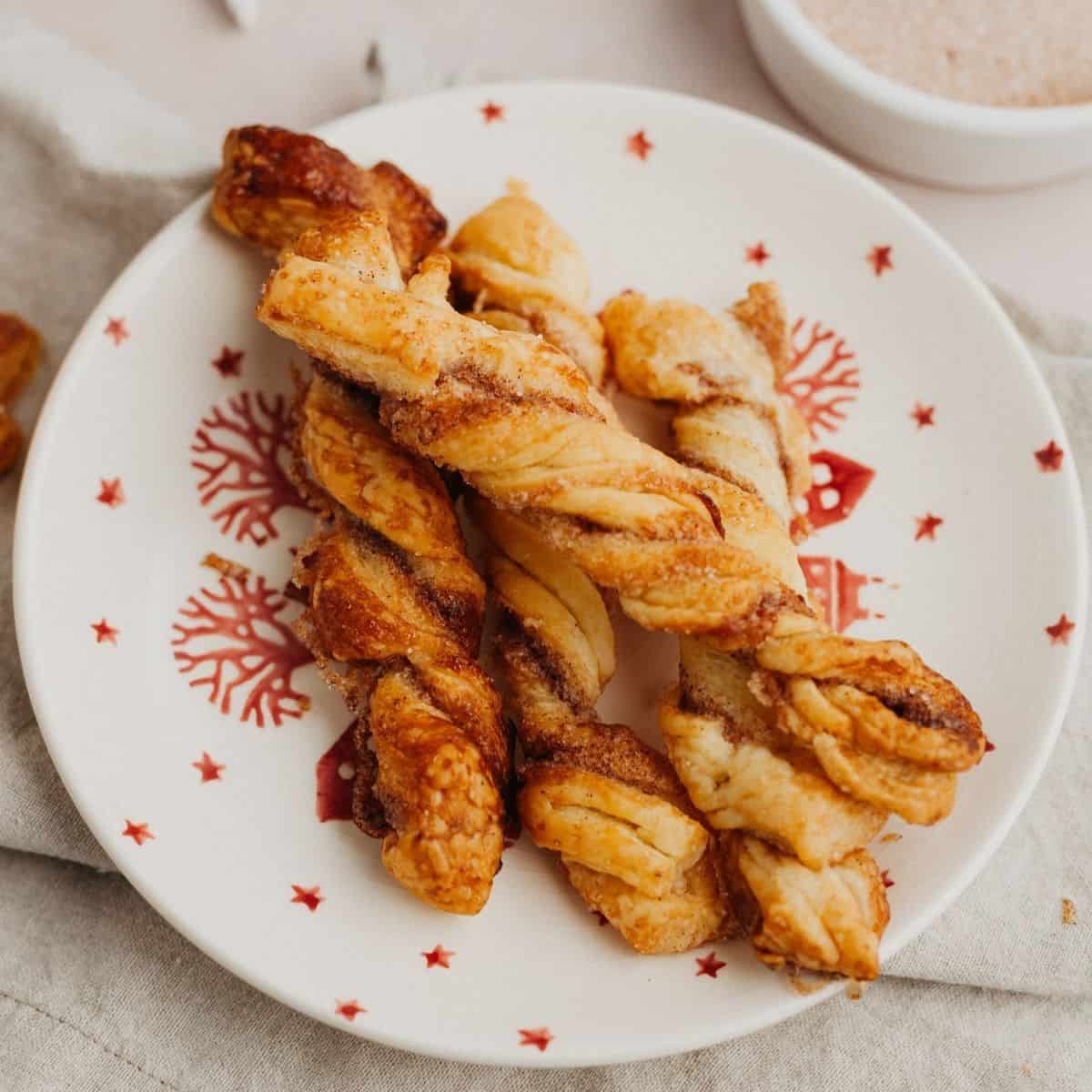 Cinnamon Sugar Puff Pastry Twists