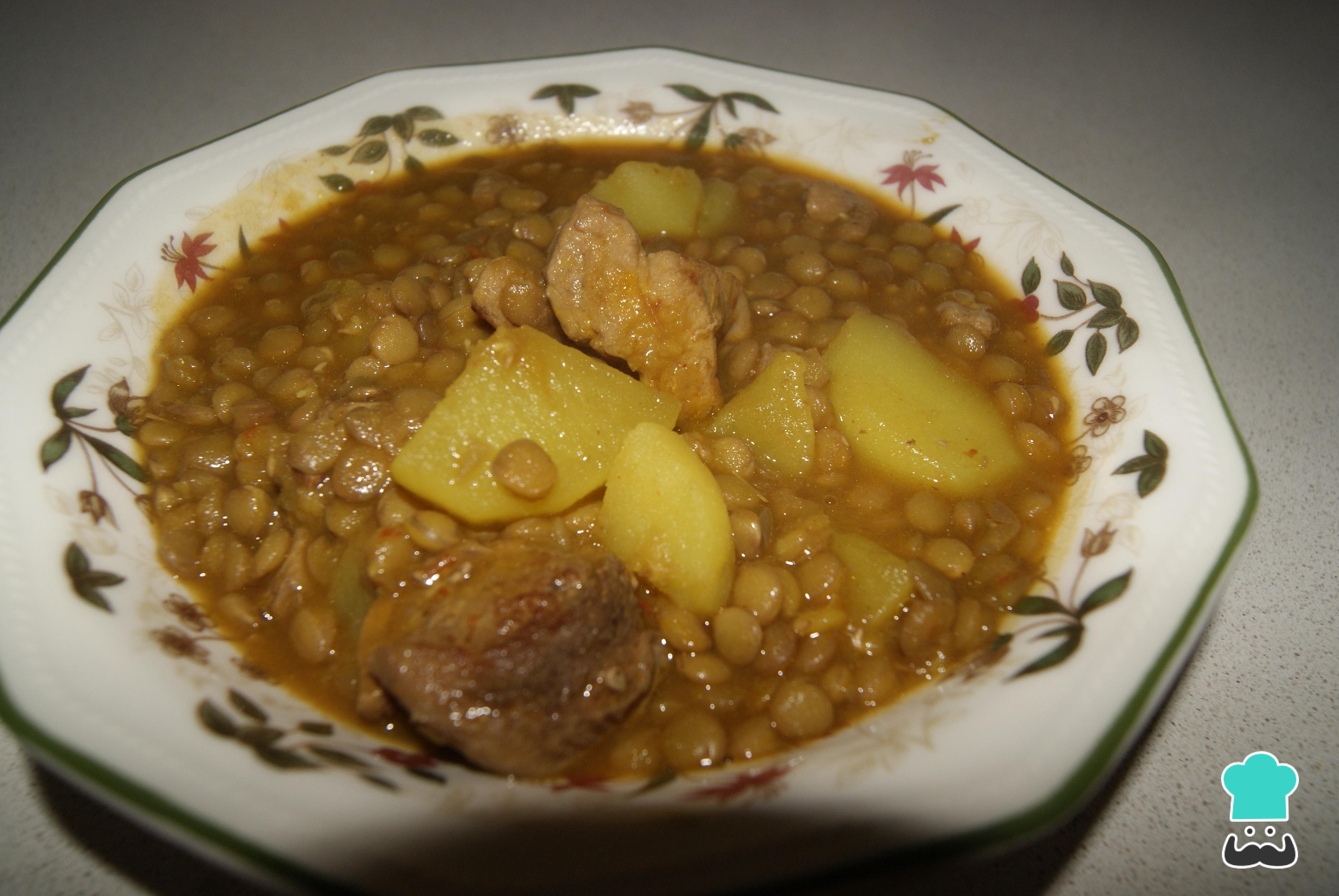 Receta de lentejas estofadas con chorizo y pollo