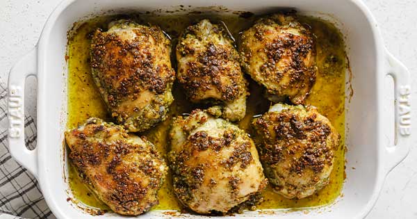Pesto Chicken Thighs