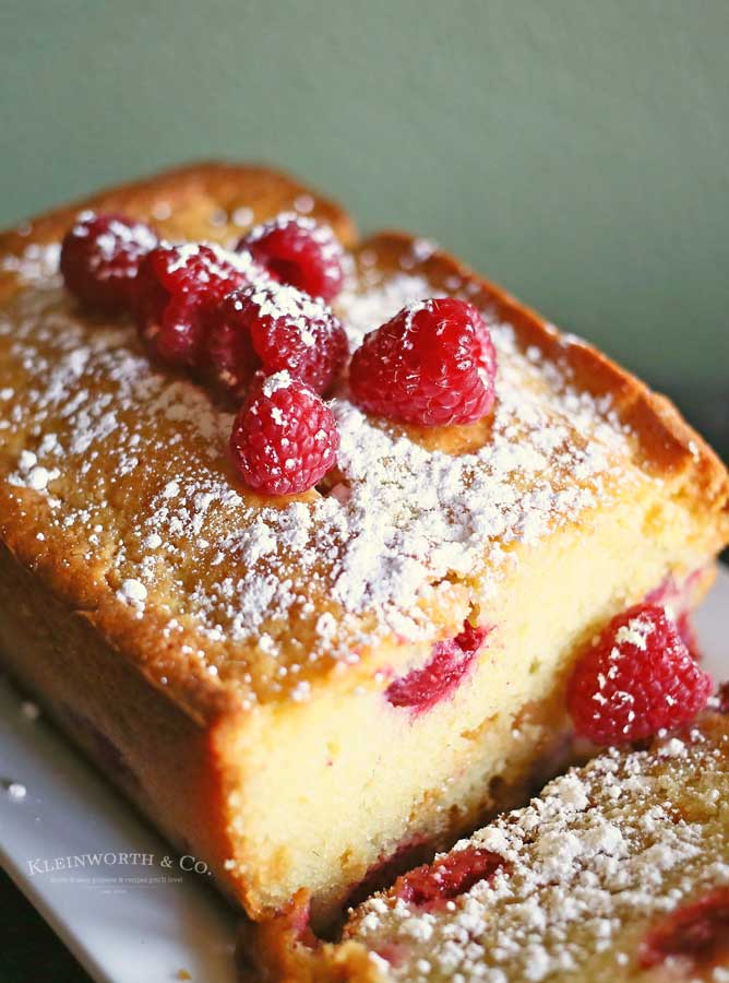 Raspberry White Chocolate Pound Cake