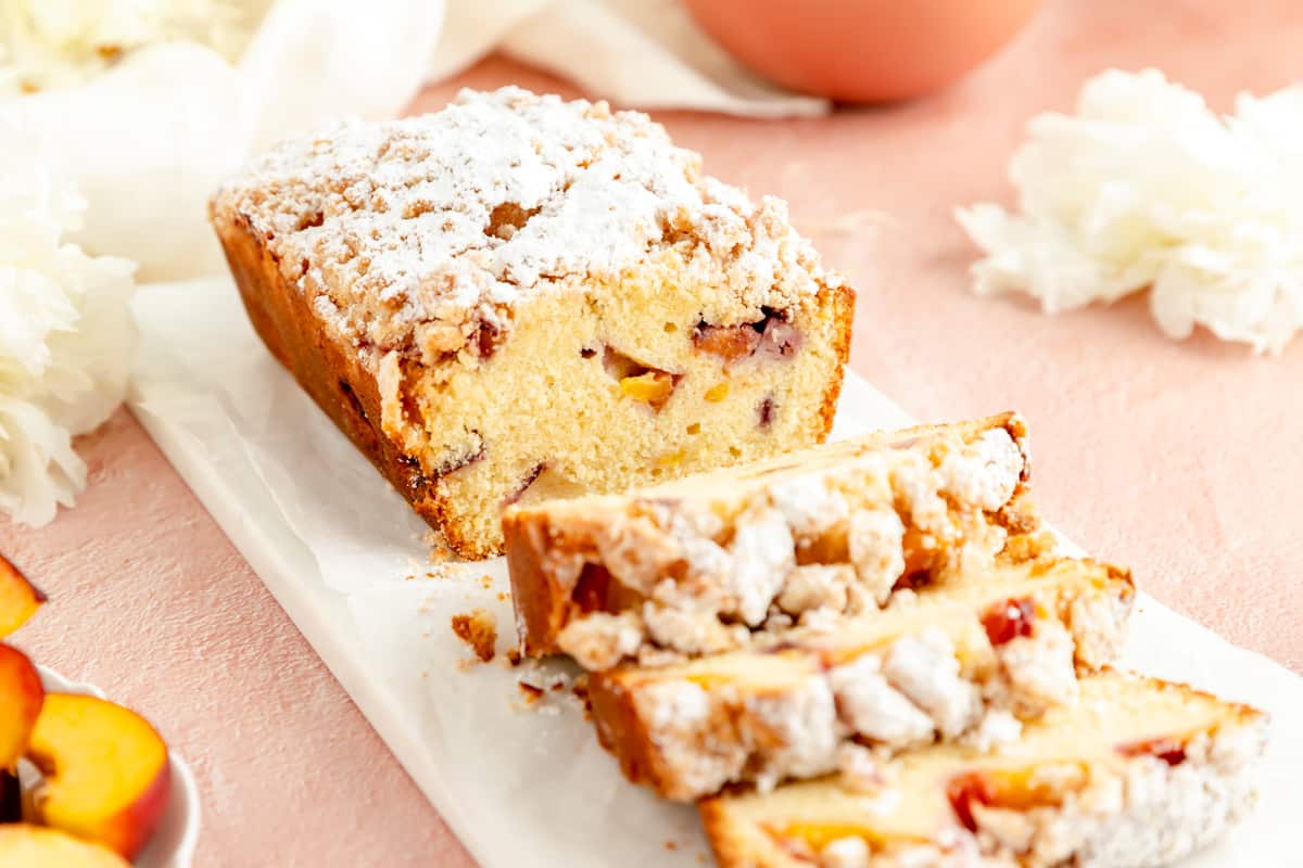Peach Cobbler Cake Bread