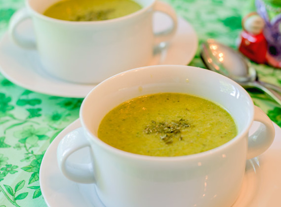 Green Bean and Carrot Soup with Ginger
