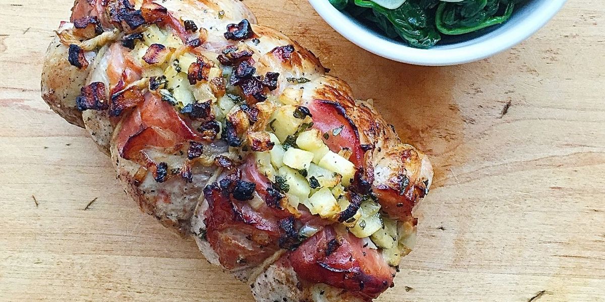 Pork Loin with Sage and Apple Stuffing