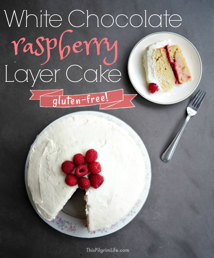Gluten-Free White Chocolate Raspberry Cake