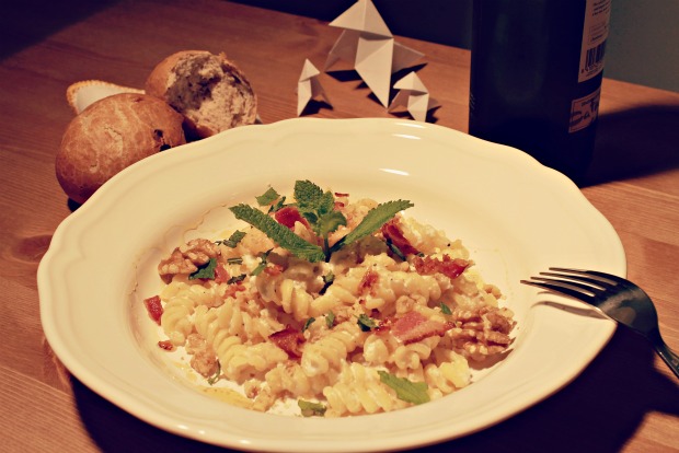 Risotto de Mel i Mató con nueces