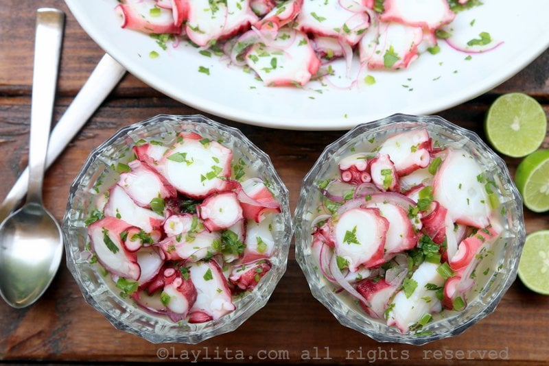 Octopus Ceviche with Mango and Avocado