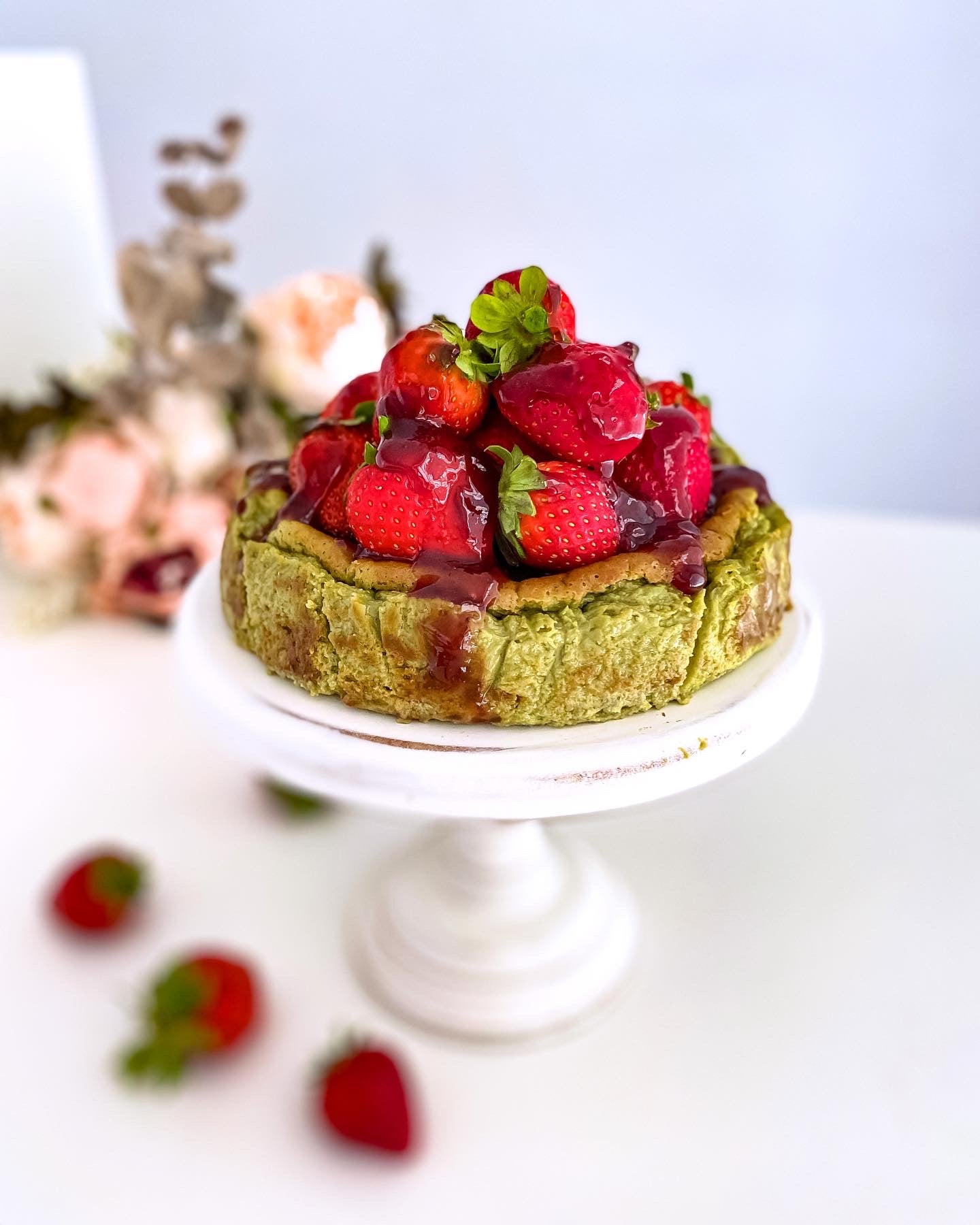 Tarta de la Abuela de té matcha