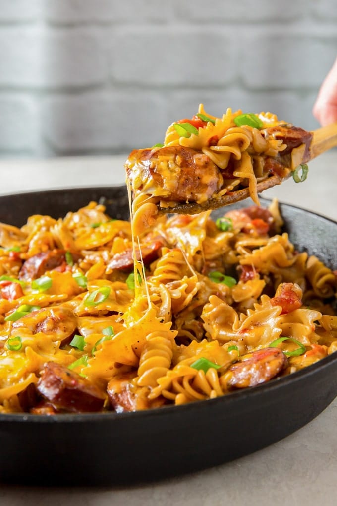 Kielbasa and Macaroni Skillet