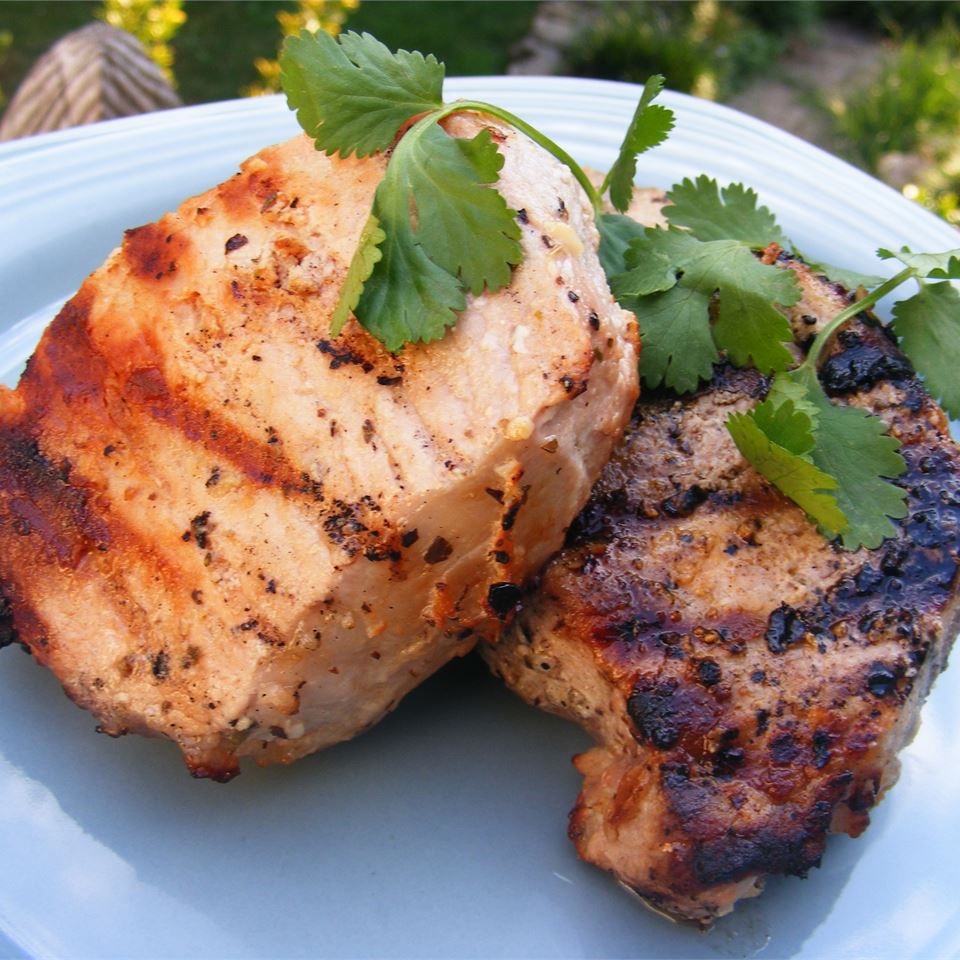 Boneless Pork Chops with Lemon Herb Marinade