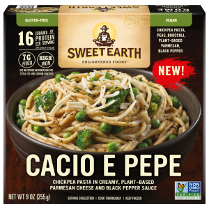 Cacio e Pepe con pasta de garbanzos