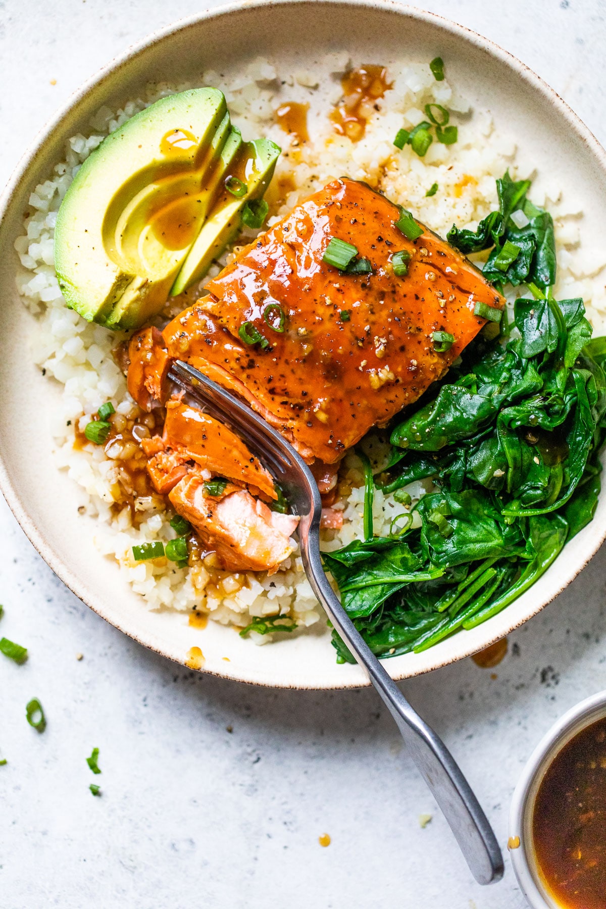 Salmon and Cauliflower Rice Bowls
