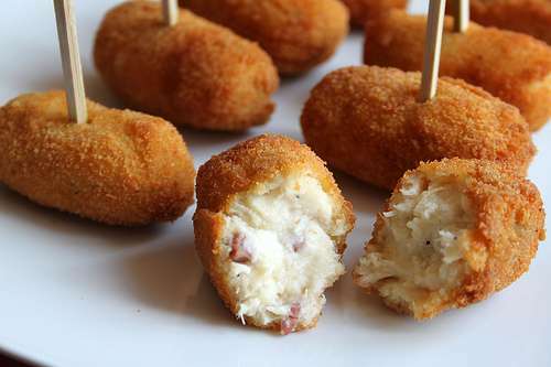 Receta de Croquetas de pollo con jamón
