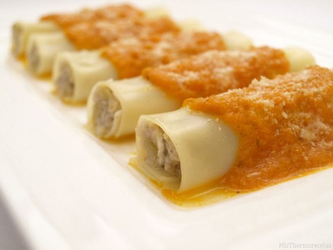 Canelones de verduras con Thermomix