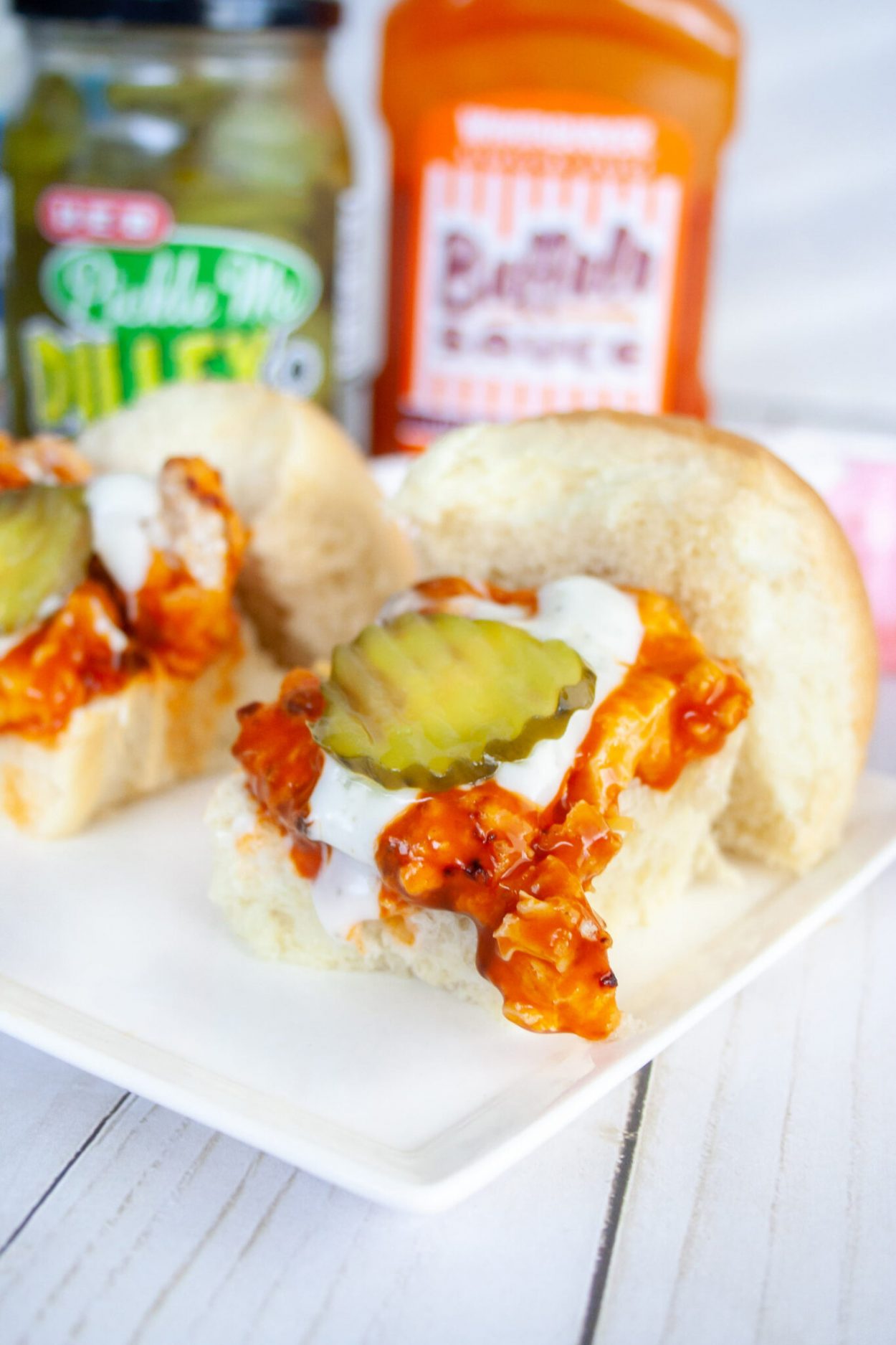 Air Fryer Buffalo Chicken Sliders