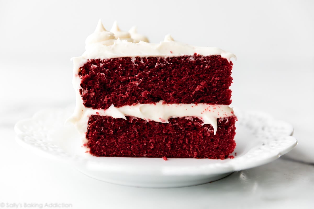 Red Velvet Cake with Lemon Cream Cheese Frosting