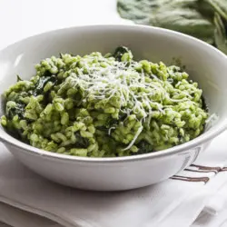 Risotto de espinacas y queso de cabra