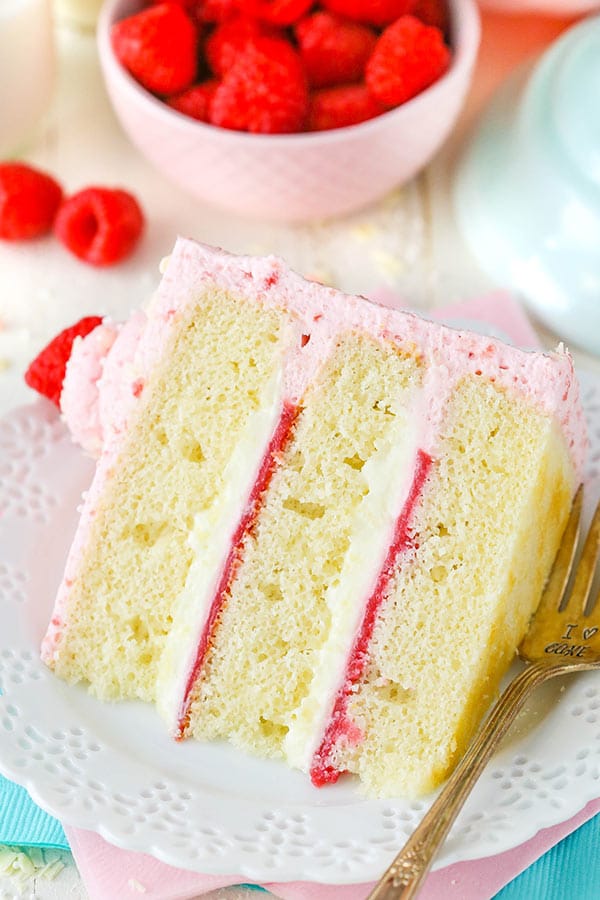 Raspberry White Chocolate Mousse Cake